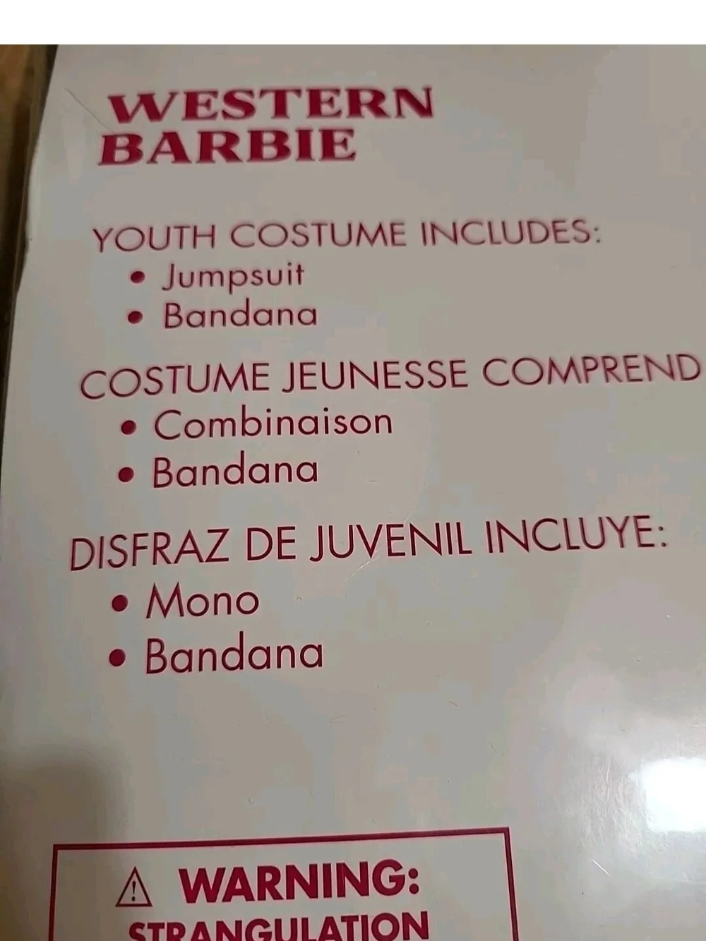 Barbie Pink Star-Print Western Jumpsuit with Bandana
